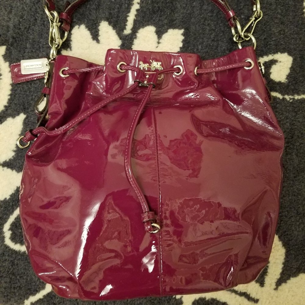 Coach Purple Patent Leather Bucket Bag  F1173-17745